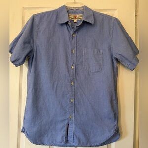 Half-Moon Threadworks Shirt blue size M short sleeve button down